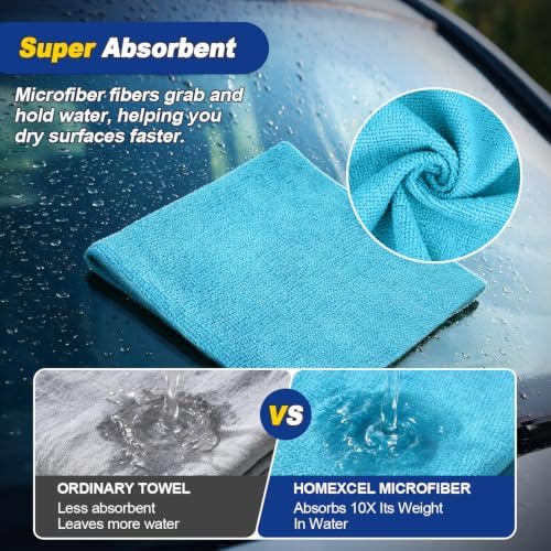 HOMEXCEL Microfiber Cleaning Cloth 20 Pack, Towels - Image 3