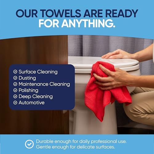 12" x 12" Microfiber Cleaning Cloths - Image 4