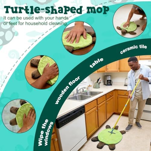 22 inch Floor Turtle, Floor Turtle Foot Mop, - Image 5