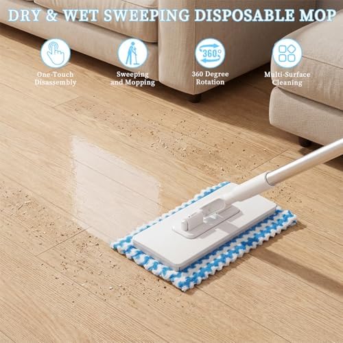 Snap Grip Mini Mop, 2026 Upgraded Zero Touch Snap Grip Mini Mop, Cloth Changing - Image 2
