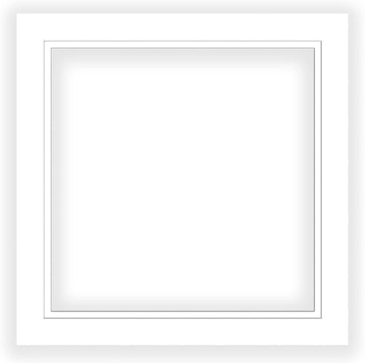 12x12 Mat for 8x8 Photo - Precut White on White Double Mat Picture Matboard for Frames Measuring 12 x 12 Inches - Bevel Cut Matte to Display Art Measuring 8 x 8 Inches - Acid Free ONE MAT