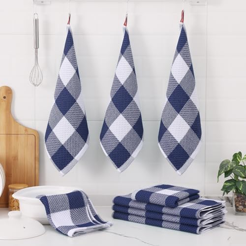 Homaxy Cotton Kitchen Towels and Dishcloths Set of 10 - Image 6