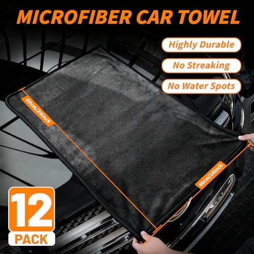12 Pack Microfiber Car Towels - Image 2