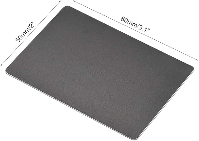 uxcell Blank Metal Card 80x50x1mm Anodized Aluminum Plate for DIY Laser Printing Engraving Black 5 Pcs