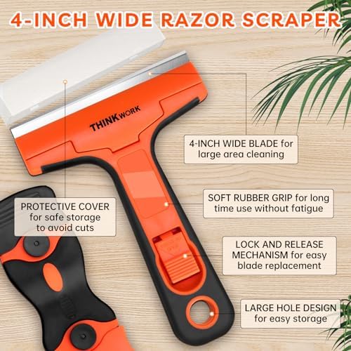 2Pack Razor Blade Scraper with 40Pcs Blades - Image 2