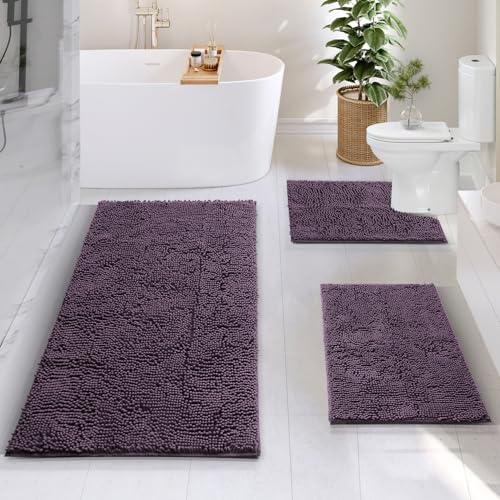 Hearth & Harbor Bathroom Rugs, Chenille Bath Mat - Image 2