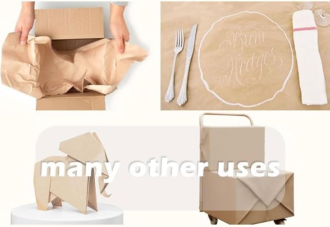 PerkHomy Brown Kraft Paper Roll 48" x 3 - Image 4