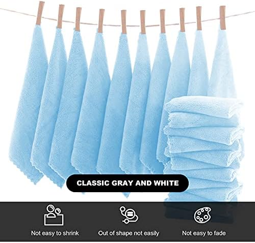 MOONQUEEN Microfiber Facial Cloths Fast Drying Washcloth 12 Pack - Image 3