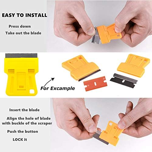 1.5 inch High Visibility Mini Razor Blade Scraper Glass Scraper Paint Window - Image 5