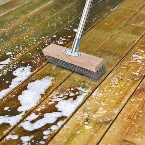 Stainless Steel Wire Scrub Brush, Heavy Duty Deck Brush - Image 3