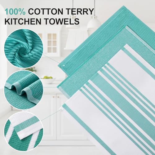 Homaxy Cotton 380 GSM Premium Kitchen Towels, 9 Pack - Image 2