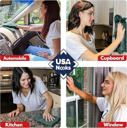 USANOOKS Premium 300GSM Microfiber Cleaning Cloth - Image 7