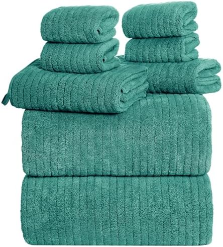 8 Piece Bath Towels Set, 2 Oversized 35 * 70 in Bath, 2 Hand, 4 Wash by Lunoku