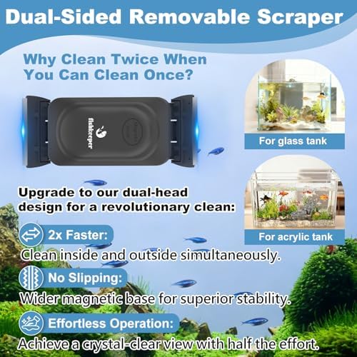 fishkeeper Dual-Blades Magnetic Aquarium Glass Cleaner - Image 2