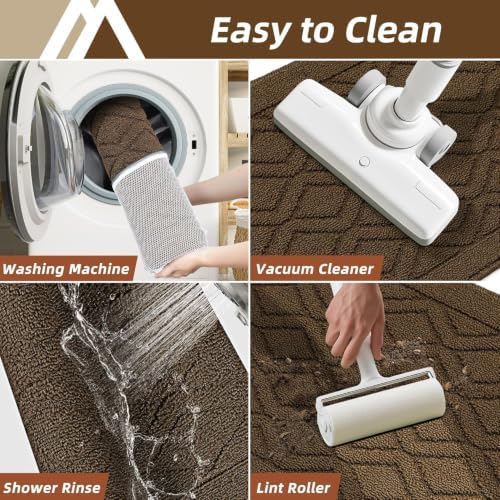 COSY HOMEER Kitchen Rugs Sets of 2 Non-Slip Washable, 60x24Inch/35X24Inch - Image 7