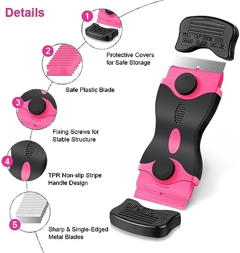 Ainiv Razor Blade Scraper, 2-in-1 Multifunctional Scraper Tool - Image 4