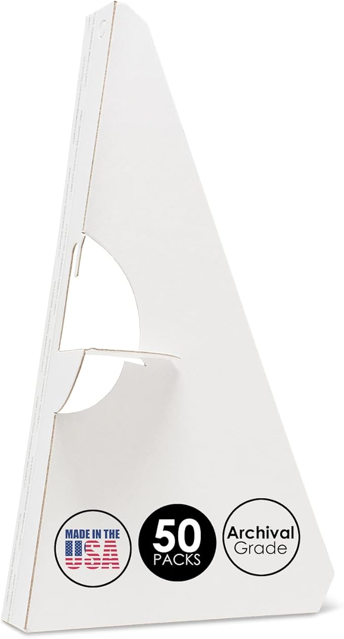 Golden State Art, 15 Inch Self Stick Easel Back, Cardboard Stand, Single Wing, Archival Quality, Display Posters Pictures Brochures, Easy and Fast Application (Pack of 50) White, Made in USA