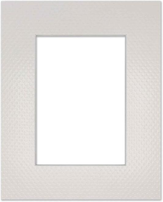 11x14 Mat Bevel Cut for 8.5x11 Photos - Acid Free Golf Ball Texture Precut Matboard - For Pictures, Photos, Framing - 4-ply Thickness