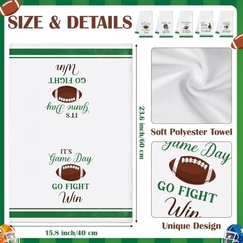 R HORSE 5 Pack Funny Football Kitchen Dish Towels - Image 3