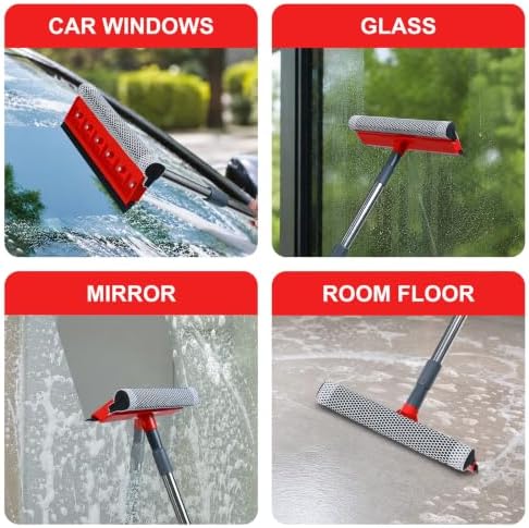 Professional Window Squeegee, 2-in-1 Window Cleaning Squeegee - Image 4