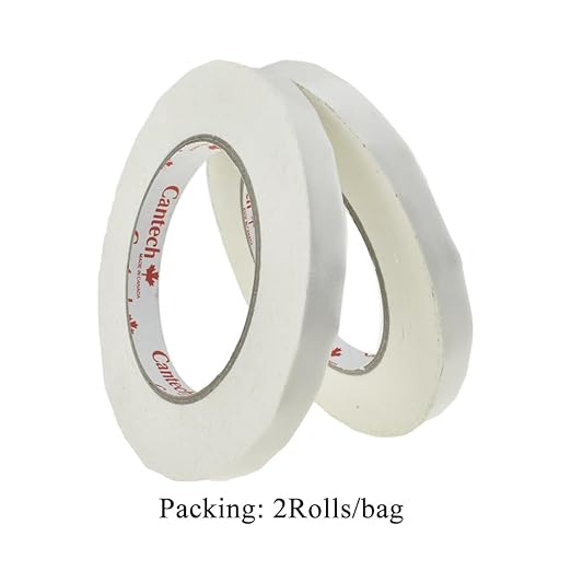 HAHIYO White 0.5Inch Wide Floral Tape, Waterproof Florist Tape Flower Wrap Adhesive Waterproof Decorative Tape for Bouquet Stem Wrapping Flower Arranging and Floral Craft, 2Rolls 200Feet/66Yard Total