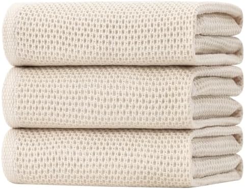 Homaxy 100% Cotton Oversized Waffle Weave Kitchen Towels by Homaxy