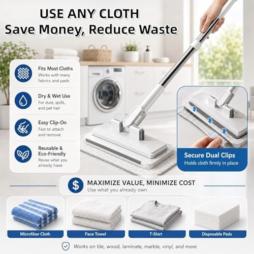 2027 Upgrade Hands Free Multi Purpose Flat Mop, The Zero Touch Mini Mop - Image 3