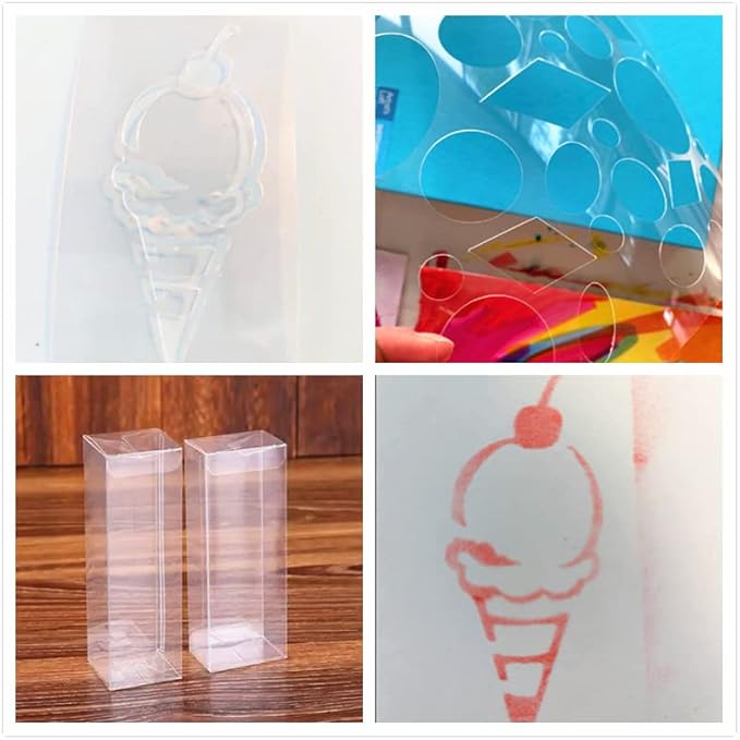 BANLTRE 3ft x 50ft Roll 4 mil Clear Acetate Sheet, Transparency Blank Stencil Material
