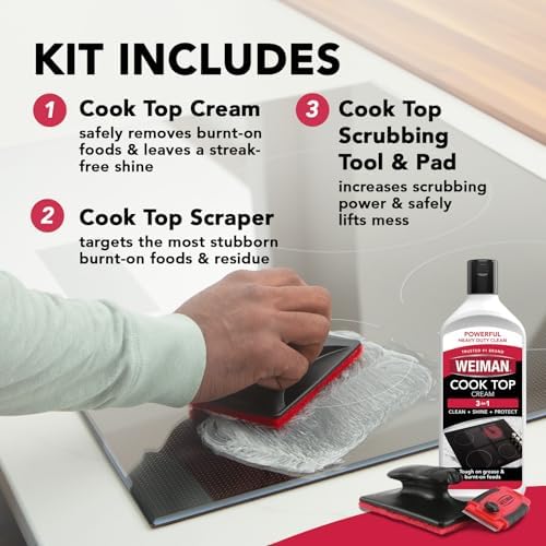 Weiman Glass & Ceramic Cooktop, Stove Top & Oven Cleaner Kit - Image 3