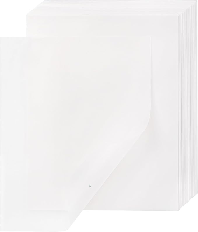 110 Sheets Transparent Vellum Paper - 8.5 x 11in 100GSM Translucent Matte Art Paper for DIY Printing Drawing Wedding Invitations Greeting Cards Decor Gift Wrapping PAP02TP110