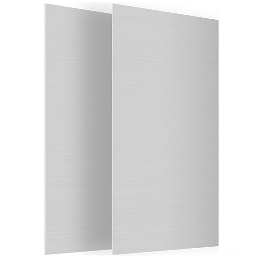 2Pack 6061 T651 Aluminum Sheet Metal 6" x 12" x 1/16"(0.06”) Flat Plain Thin Aluminum Plate Covered with Protective Film, 1.5mm Heat Treatable Rectangle Aluminum Metal Plate for Crafting, lndustry