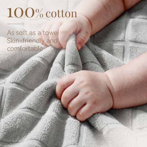 100% Cotton Bath Mat Towel, Soft & Absorbent Floor Towels 20"x32"Grey - Image 2