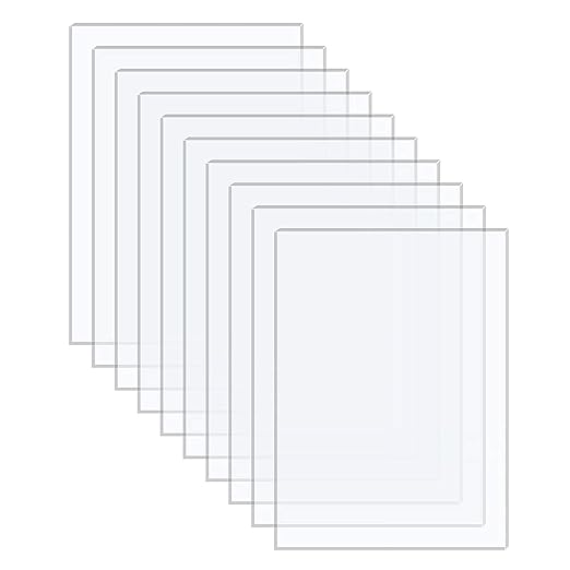 10 Pack of Acrylic Sheets 4x6-0.043" Thick Clear Extruded Plexiglass Sheets by Langaelex