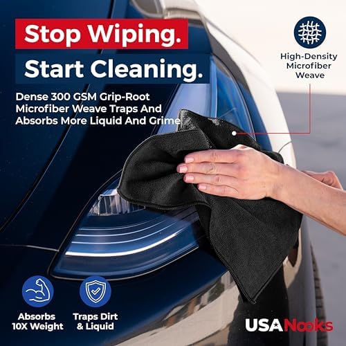 USANOOKS Premium 300GSM Microfiber Cleaning Cloth - Image 6