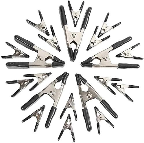 Amazon Basics 20-Piece Steel Spring Clamp Set, Non-Marking PVC-Coated Tips - Image 7