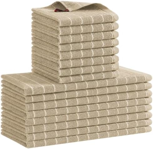 Kitinjoy 100% Cotton Kitchen Towels and Dishcloths Set by Kitinjoy