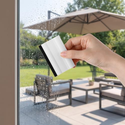 2Pcs Glass Squeegee for Shower, Mini Rubber Blade Small Wiper Set - Image 7