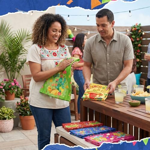 Breling 6 Pack Mexican Kitchen Towels Fiesta Cactus Taco Cinco De Mayo - Image 6