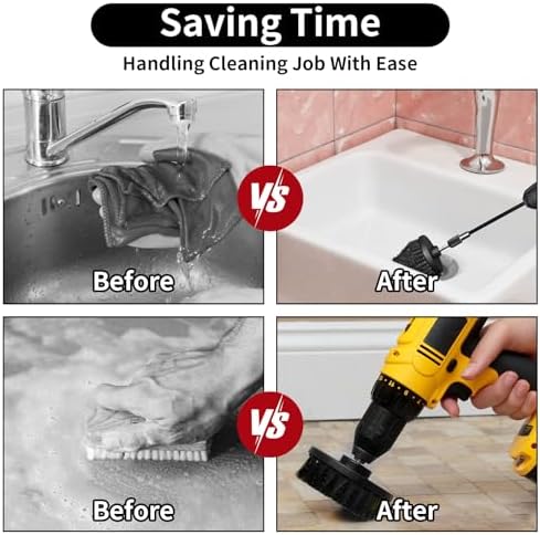 8 Pcs Drill Brush Attachment Set, Power Cleaning Scrub Brush Kit - Image 5