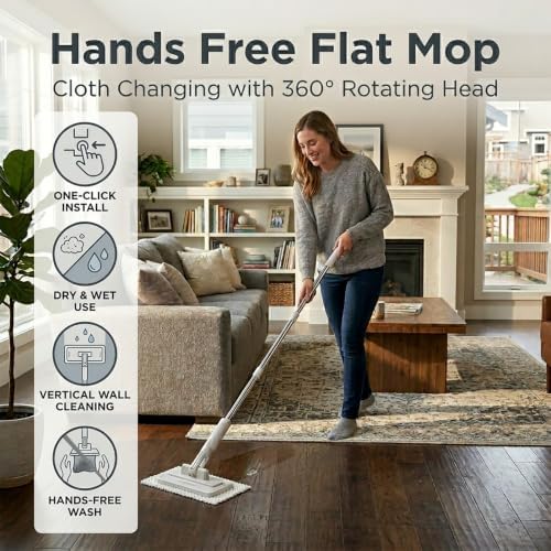 Snap Grip Mop Hands Free Multi-Purpose Flat Mop - Image 2