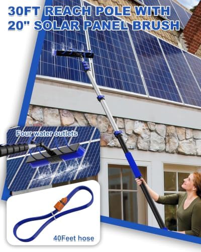 30Ft Reach Solar Panel Cleaning Brush Kit - Image 2