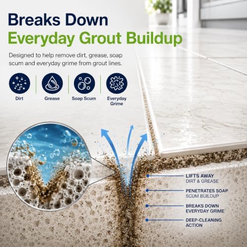 Ultimate Grout Cleaner for Tile Floors — Acid-Free Deep Cleaner Removes Grease - Image 3