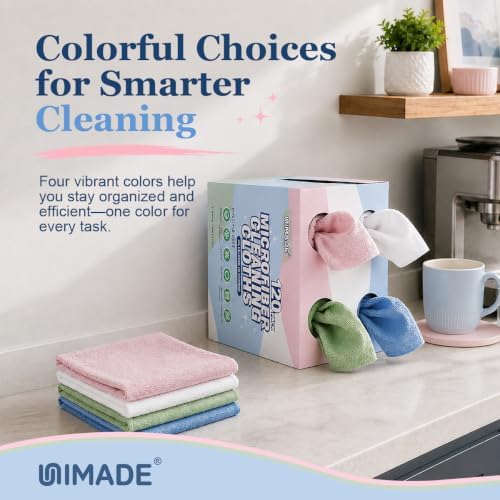 UNIMADE Microfiber Cleaning Cloth, 120 Pack Microfiber Towels - Image 5