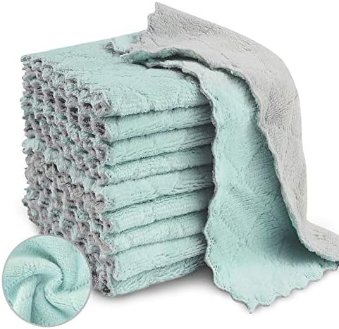 Bessrung 20 Pack Kitchen Dish Cloths Absorbent Microfiber Cleaning Cloth by Bessrung