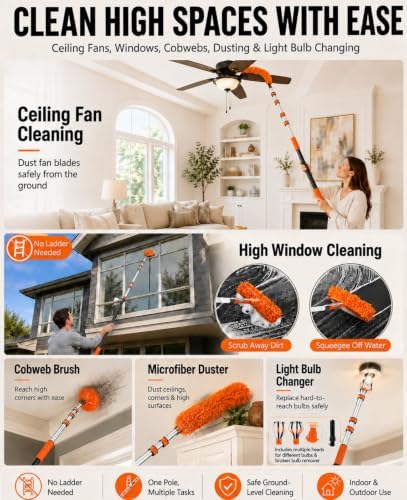 20 FT Ceiling Fan Cleaner Dusters - Image 2