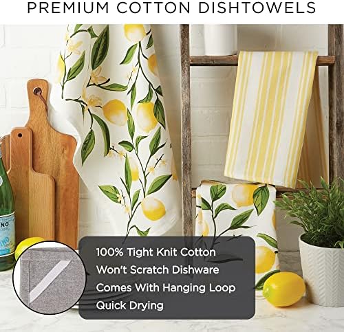 DII Lemon Bliss Kitchen Collection, Dishtowel Set - Image 6
