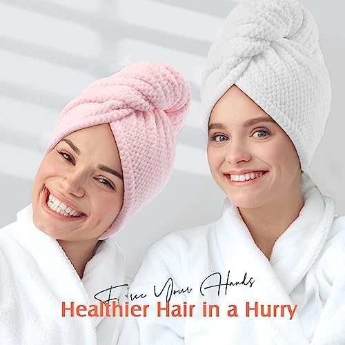 YFONG 2 Pack Large Microfiber Hair Towel Wrap - Image 7