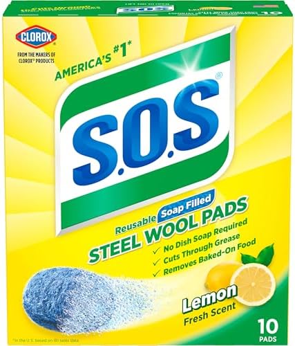 S.O.S Steel Wool Soap Pads, Lemon Fresh by SOS
