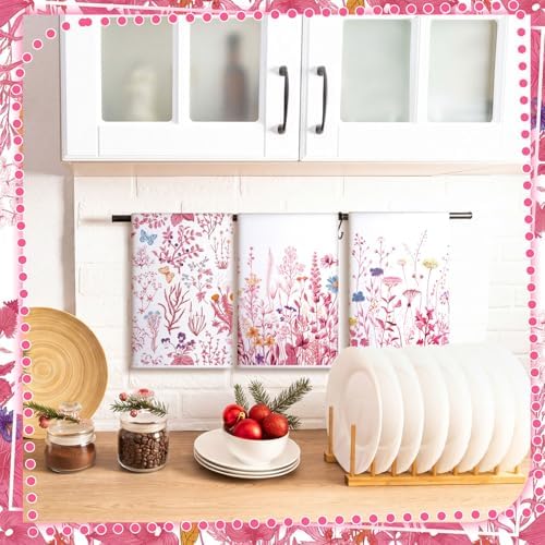 Bencailor 4 Pcs Wildflower Kitchen Towels - Image 6