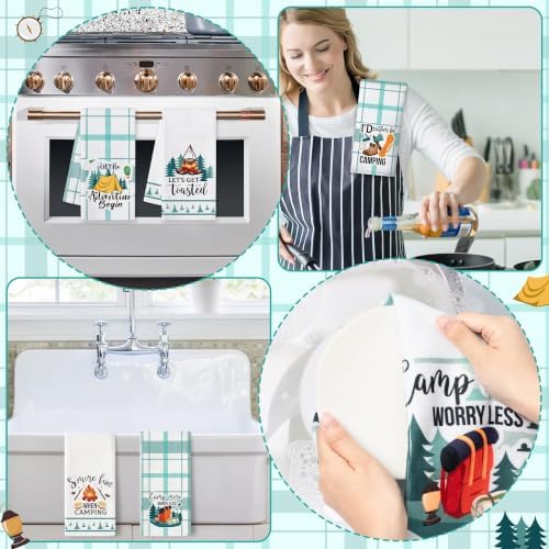 R HORSE 5 Pack Funny Camping Kitchen Dish Towels - Image 2